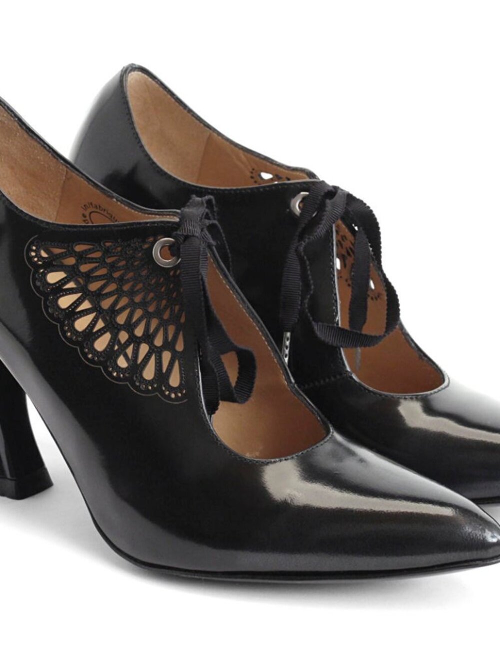 Fluevog Celestial Communication Estella Laser cut lace-up heel size 6